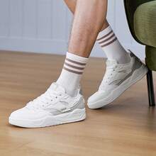 XTEP Men's Innovative New Minimalist Versatile Casual Sports Skate Shoes - White/Gray - View 4
