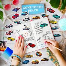 50 Pcs Cool Racing Car Stickers Stylish Graffiti Decals For Luggage, Vehicles & Laptops - 50 PCS - View 6