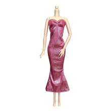 3‑Piece Sequin Mermaid Evening Gown Set For 1/6 Scale BJD Dolls, Elegant Formal Party Dresses, Gifts For Doll Collectors, Doll Not Included - Doll Outfit Set (Doll Not Included) - View 8