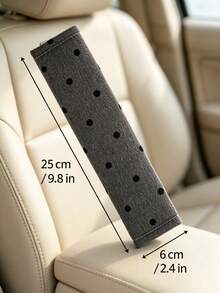 1pc Sweet Minimalist Soft Fabric Long Black Polka Dot Print Neat Stitching Breathable Wear-Resistant Stain-Resistant Shoulder Pad, Relieve Shoulder Pressure, Car Seat Belt Cover, Daily Driving Travel, All Seasons Spring Summer Autumn Winter Gift - Multicolor - View 11