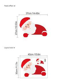 Multiple Sets Of Fun Santa Wall Stickers, PVC, Removable, Self-Adhesive, No Residue. Christmas Multi-Elements DIY For Living Room, Doors, Fireplace, Windows, Glass, Home, Classroom, Party, And Holiday Decorations. - Wall Stickers - View 12