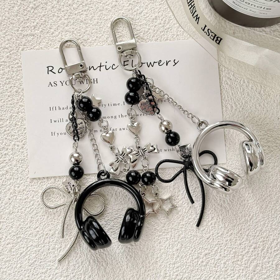 Music Earphone Bag Keychain Personalized Phone Charm Backpack Pendant For Men And Women - Multicolor - View 1