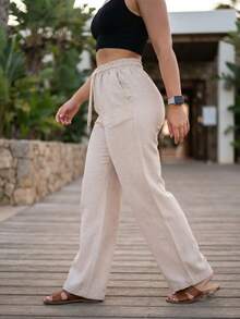 Women Pants - Cream - View 2