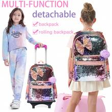 Rolling Backpack For Girls 3 PiecesDetachable Wheeled Backpack Set With Crossbody Bag For Students - Boys' Rolling Bag - View 6