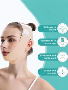 1. Perban Wajah Wanita, Masker Wajah Pengangkat Bentuk V, Tali Dagu Tidur yang Bernapas, Pita Penopang Wajah, Cocok untuk Penggunaan Sehari-hari, Musim Kembali ke Sekolah - MultiWarna - View 11