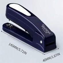 1pc Labor‑Saving Desktop Stapler, Heavy‑Duty Flat Stapling Stapler, Non‑Slip Base Large Capacity Office Stationery Supplies, Back To School Home Office Desk Accessory, 3 Colors Available - Single Piece - View 4