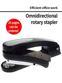 1pc Labor‑Saving Desktop Stapler, Heavy‑Duty Flat Stapling Stapler, Non‑Slip Base Large Capacity Office Stationery Supplies, Back To School Home Office Desk Accessory, 3 Colors Available - Single Piece - View 3