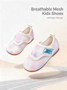 Autumn New Gradient Pink Purple Double Layer Mesh Baby Walking Shoes Color-Changing Cute Rabbit Infant Toddler Indoor Flat Shoes Hook And Loop Easy On/Off Girls Versatile Shoes Suitable For School/Walking/Outings - Multicolor - View 3