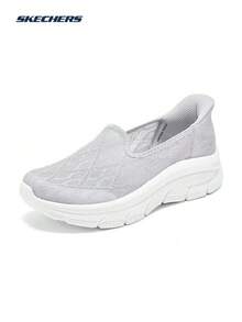 Skechers Women's SLIP-INS Hands-Free Slip-On Walking Shoes Breathable Thick Sole Cushioned Casual Sneakers - Grey - View 1