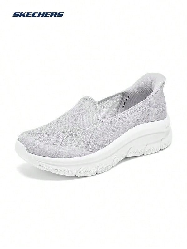 Skechers Women's SLIP-INS Hands-Free Slip-On Walking Shoes Breathable Thick Sole Cushioned Casual Sneakers - Grey - View 1