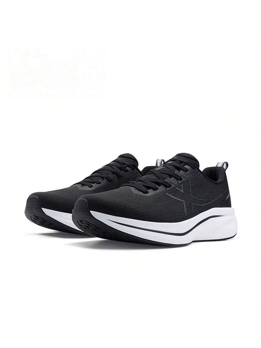 XTEP New Men's Shock-Absorbing Rebound Sports Running Shoes - Black - View 1