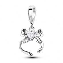 1Pc Simple Princess‑Vibe Bow Charm Pendant, 3 Colors To Choose, For Handmade Bracelet Necklace Keychain DIY Jewelry, Gift For Family Friends Lover - AC1001 - View 9