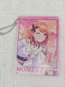 PJSK Anime Academy Photocard Holder Keychain, Cute Anime Girl Transparent Card Cover With Bead Chain, Bag Pendant Photo Protector Collectible Fan Gift - Multicolor - View 7