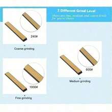 DMD 3PCS Diamond Whetstone Kitchen Knife Sharpener Fixed Angle Sharpening Stones Whetstone For Kitchen Knife Tools - Gold - View 6