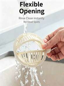 1pc Kitchen Sink Strainer, Drain Clog Preventer, Home Dishwashing Sink Vegetable Basin Colander, Water Filtration Tool, Semi-Automatic Leftover Food And Vegetable Leaf Disposal, Essential For Home Kitchen, Mini Colander, Christmas, Halloween - A - View 10