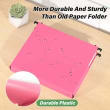 1/3/6pcs Extra Large Capacity Plastic Hanging Folders, Letter Size, 2-Inch Expandable Heavy Duty Hanging Folders, Suitable For Thick Documents, 1/5-Inch Adjustable Tabs, Multiple Colors Available, Fits US Letter Size - A - View 3