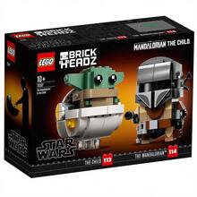 LEGO Building Blocks 75317 The Mandalorian & Yoda Star Wars BrickHeadz Building Set - Clear - View 6