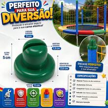 Kit 6 Ponteiras Coloridas Para Haste De Cama Elástica - Sortido - Visão 5