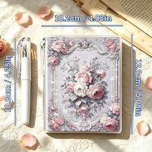 1pc/2pcs,220pages,European Antique Frame Vintage Distressed-Style Notebook-Includes Pen,Portable Pocket Notebook, Back To School,Travel Journal, Lined Notebook,Office Use, Stationery, Office Supplies, Creative Gift - A6 - View 2