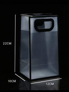 White Pink Black Souvenir Transparent Frosted Gift Tote Bag 1pc/5pcs/10pcs - Size - View 4