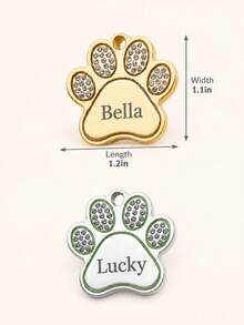 Custom Engraved Pet Name Tags, Personalized Pet Labels, Personalized Dog Collars, Pet Pendants, Cute Cat And Dog Name Tags, Custom Dog Tag Pendants, Personalized Cat And Dog Pet Identification Name Pendants, Custom Decorative, Engraved, Stainless Steel Pet Collar Tags Pendants. - Multicolor - View 8
