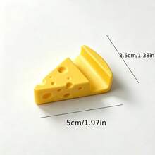 2pcs Cheese Shaped Phone Stand With Keychain Pendant, Desktop Ornament, Lightweight Portable Phone Holder - A - View 5