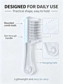 1pc Hair Dye Applicator Comb, Ergonomic Handle Hair Dyeing Tool, Even Distribution Hair Care Comb, DIY Hair Dye Brush, Suitable For Home And Salon, Hair Styling Accessory - Multicolor - View 4