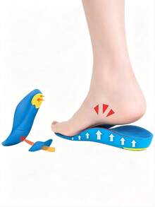 1 Pair Arch Support Pads/3D Arch Support Insoles, Deep Heel Cup Design Provides Stability; Unisex Arch Support Massage Insoles With Shock Absorption, Suitable For Running, Sports And Work Boots, Especially For Long-Term Standing Use. - Multicolor - View 6
