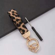Sexy Leopard Print Car Key Fob - Coffee Brown Key, Suitable For Keyless Entry System, Durable Remote Key Fob, Unisex - Leopard - View 5