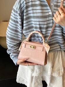 Fashionable Versatile Color-Block Women's Casual Tote Bag - Pink - View 5