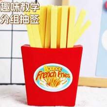 1pc/New Prank French Fries Toy Creative Interactive Desktop Game Prop Draw Lot Gag Toy - Multicolor - View 2