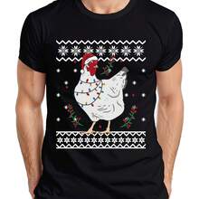 Chicken Santa Hat Chicken - Ugly Christmas Sweater Xmas Mens T- - Style - View 1