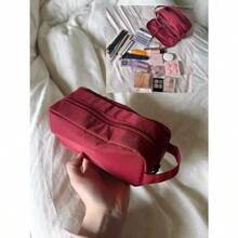 1 Double-Layer Large Capacity Pencil Case - Portable Travel Cosmetic Storage Bag With Multi-Layer Compartments, Highly Attractive Pencil Stationery Storage Box, Available In Multiple Colors, Back-To-School Essential, Handheld Pencil Pouch - Double-layer Pencil Case - View 3