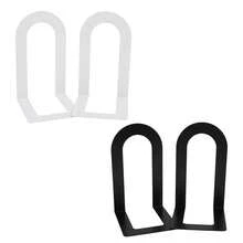 Minimalist And Creative Arched U-Shaped Metal Book Stand Desktop Book Storage And Organizing Rack With Anti Slip Stability Book Clip Suitable For Student Office Desk, Home Study Reading Area Decorative Black And White Book Organizing Supplies. - U-shaped - View 12