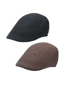 1/2pcs Men's Ivy Newsboy Cap Flat Cap Vintage Gentleman Style Breathable Lightweight Spring Autumn Daily Commute Travel Street Casual Hat - Multicolor - View 12