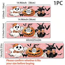1pc Halloween Ghost Pumpkin Pattern Sink Faucet Absorbent Mat, Drainage Mat, Suitable For Kitchen, Bathroom Sink, Countertop, Drainage Mat, Diatomaceous Earth Material, Trimmable, Quick Dry Mat - Multicolor - View 6