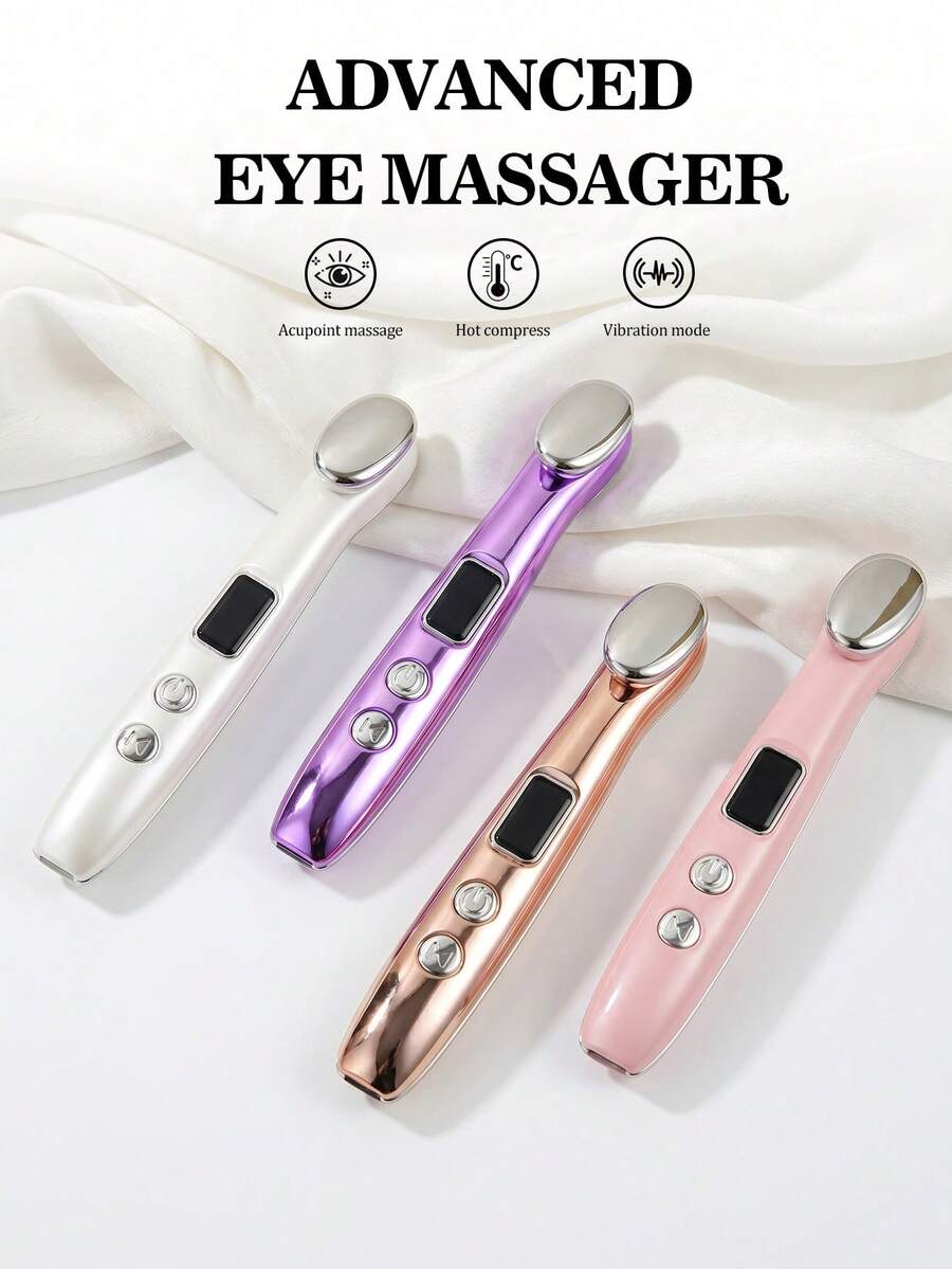 FIYIBAN 1pc Electric Eye Massager With Heat Therapy And Multi-Level Adjustment - Reduces Dark Circles And Puffiness, Constant Temperature Soothing Eye Care, Gentle Vibration, Constant Temperature Eye Care, Suitable As A Gift - Multicolor - View 1