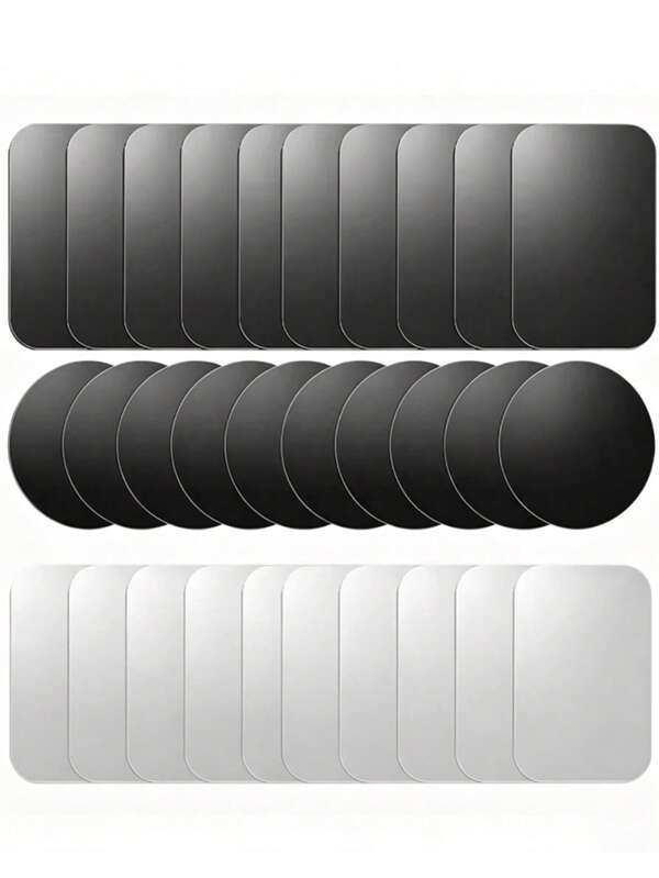 Magnetic Car Phone Holder Metal Plate 3/5/10Pcs Set Black Silver Sticker Disk For Dashboard Windshield Vent Universal Mount