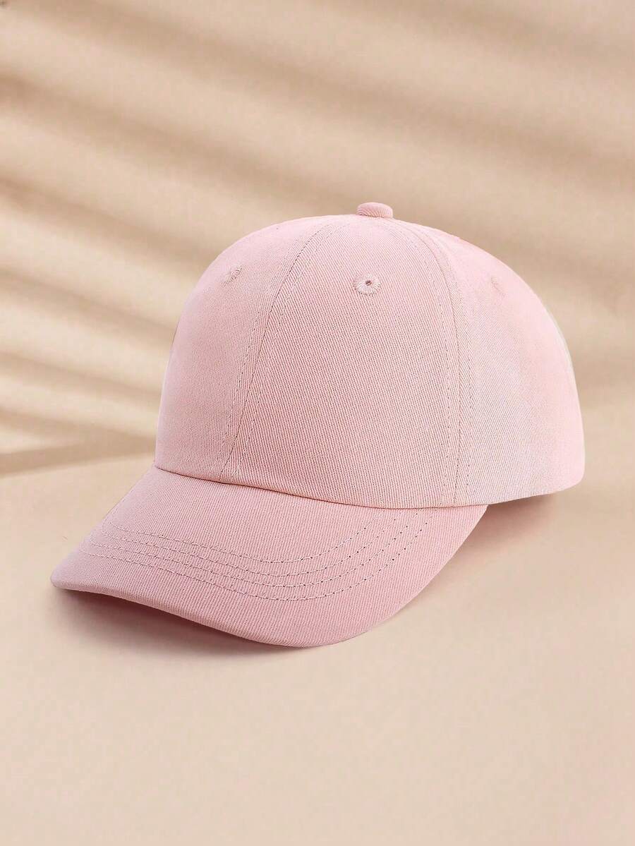 1PC Solid Color Adjustable Baseball Cap For Kids Outdoor Sun Protection - Skin Color - View 1