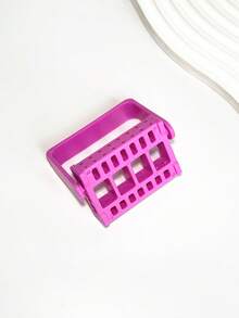 1PC Nail Drill Bit Storage Rack, Rose Red, 16-Hole Desktop Display Organizer Tool - Hot Pink - View 6