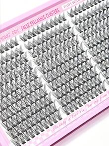 MENGJIESHANGPIN 300pcs Natural Style False Eyelashes Set 10-18mm Single Cluster Dense Realistic Curling With Glue Tweezers Remover Liquid Tool Kit - Black - View 6