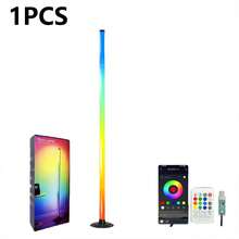 1pc RGB LED Floor Lamp, Smart APP And Remote Control, Music Sync Color Changing Adjustable Corner LED Light Strip, Suitable For Bedroom, Gaming Room, Living Room Home Decor, Halloween And Christmas Gift - Floor Lamp (Single) - View 14