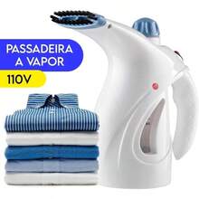 110V/220V Passadeira a Vapor Portátil 800W Vaporizador de Roupas 300ml Aquecimento Rápido Removedor de Rugas - Branco 110V - Visão 2