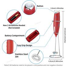 Lalayuan 1pc Mini Electric Handheld Milk Frother With Base, Suitable For Coffee, Matcha, Protein Powder - View 13