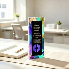 1pc Custom Presidents Club Award, Salesperson Of The Year Trophy, Custom Recognition Plaque With Logo, Personalized Acrylic Award - Multicolor - View 25