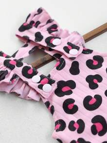 PETCIRCLE 1PC Pet Clothes Autumn/Winter New Small Dog Puppy Cat Cute Pet Elastic Non-Restrictive Skin-Friendly Fabric Fifi Sanitary Pants - Pink Leopard Print - Multicolor - View 4