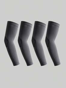 1/2/4 Pairs Unisex Ice Silk UV Protection Over-The-Knee Leg Warmers, Thin Leg Warmers For Spring/Summer/Autumn, Sports Cycling Leg Sleeves With Cooling Effect - Multicolor - View 18
