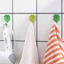 4pcs Self-Adhesive Clover Hooks, No-Drill Wall-Mounted Storage, Strong Adhesive Weight-Bearing Stable No-Fall, Kitchen Bathroom Entryway Bedroom Hanging Towels Keys Bags, No Wall Damage, Essential For Renters - View 9