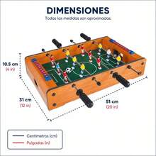 Portable Tabletop Soccer Game 51x31x10.5cm With Wood Finish And Manual Scoreboards For Indoor Family Fun - 彩色 - 查看 4
