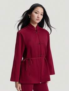 Adidas 女款SUIT JACKET運動休閒寬鬆夾克外套HY2111 - 紅色 - 查看 1